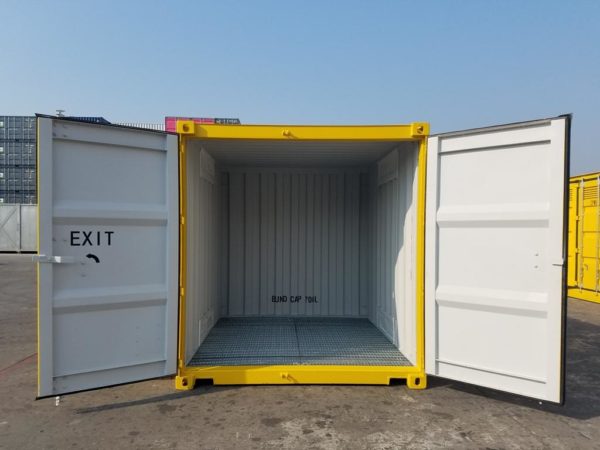 10ft Dangerous Goods Shipping Containers Doors Open