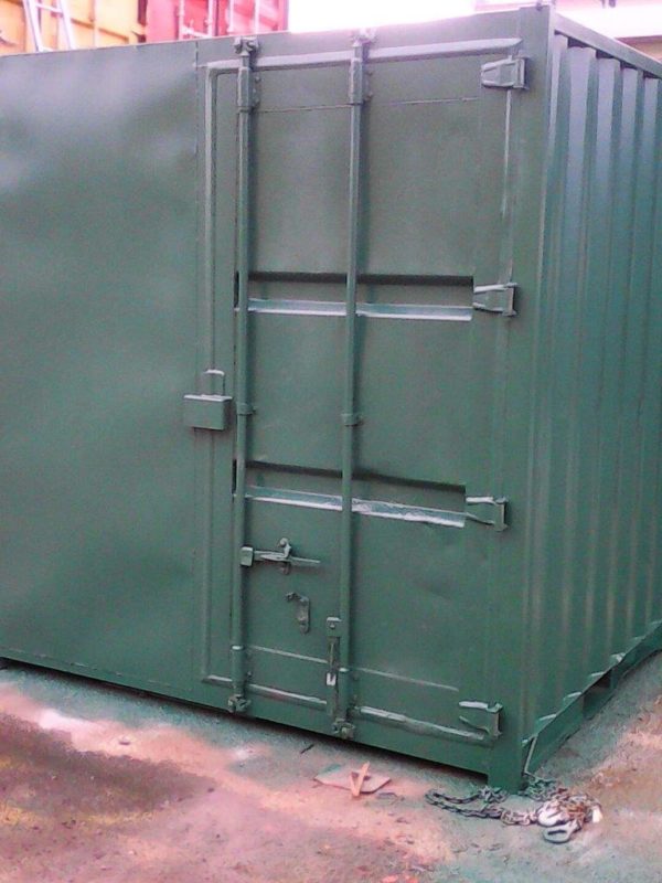 10ft Green shipping container single door