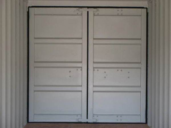 20ft double door shipping container inside beige