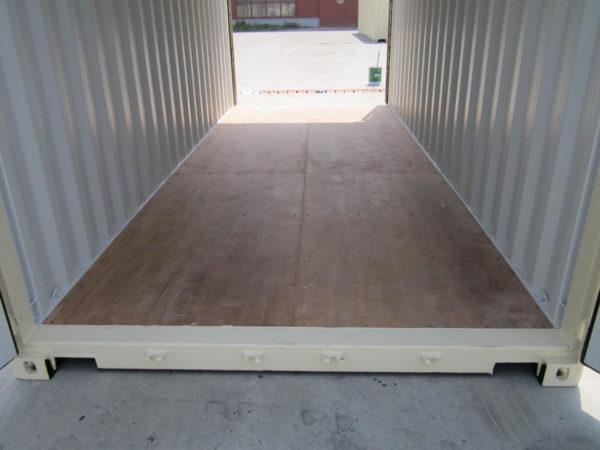 20ft Double Door Shipping Containers beige interior floor