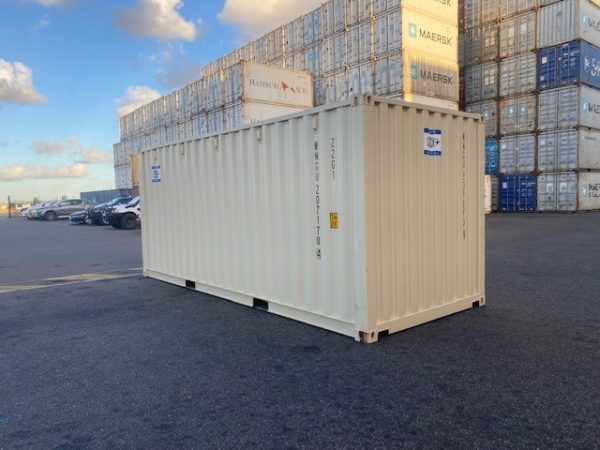 20ft Shipping container beige front