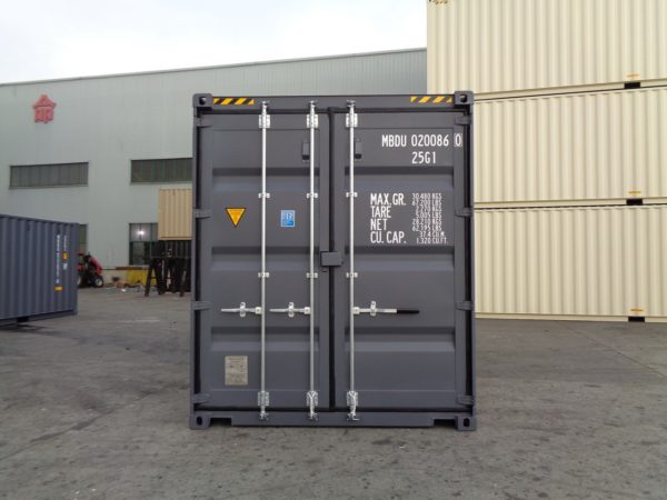 20ft high cube shipping container Grey 7015 Doors