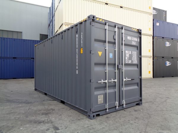 20ft high cube shipping container Grey 7015 Doors LS