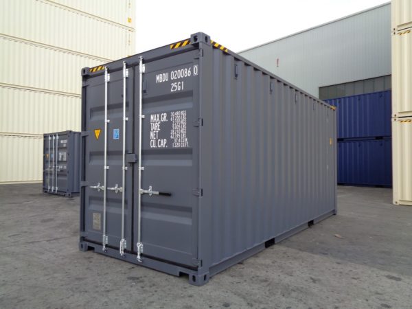 20ft high cube shipping container Grey 7015 Doors RS