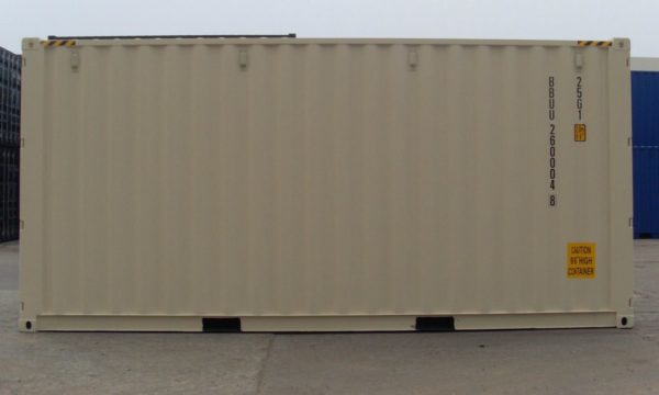 20ft Double Door Shipping Container High Cube beige
