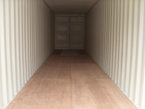 40ft High Cube Double Door Shipping Container Beige Interior