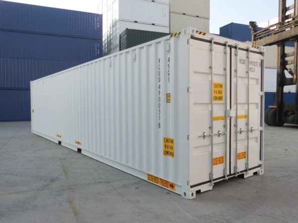 40ft High Cube Double Door Shipping Container Beige