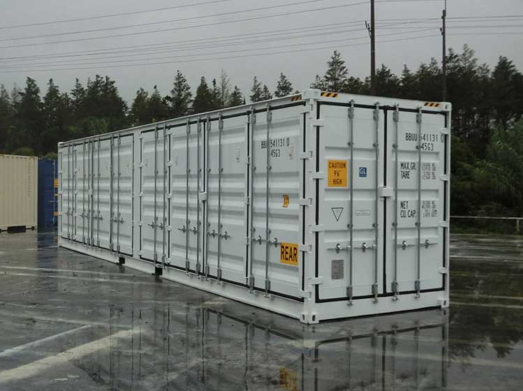 Rear Right of 40ft shipping Container