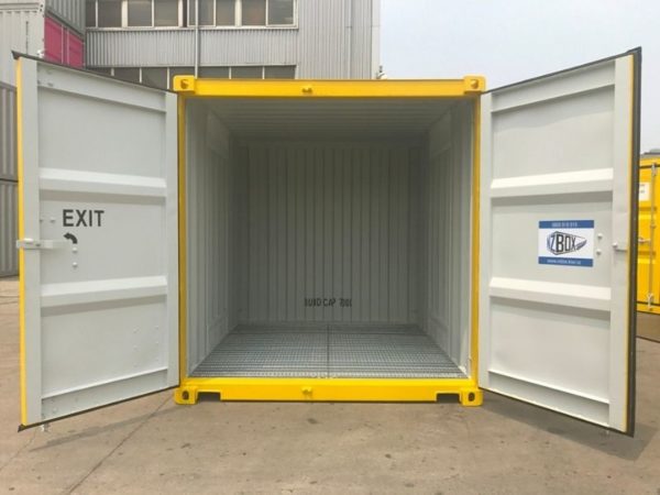 20ft dangerous goods shipping container doors open