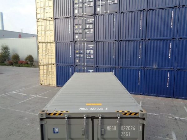 20ft high cube double door shipping container aerial