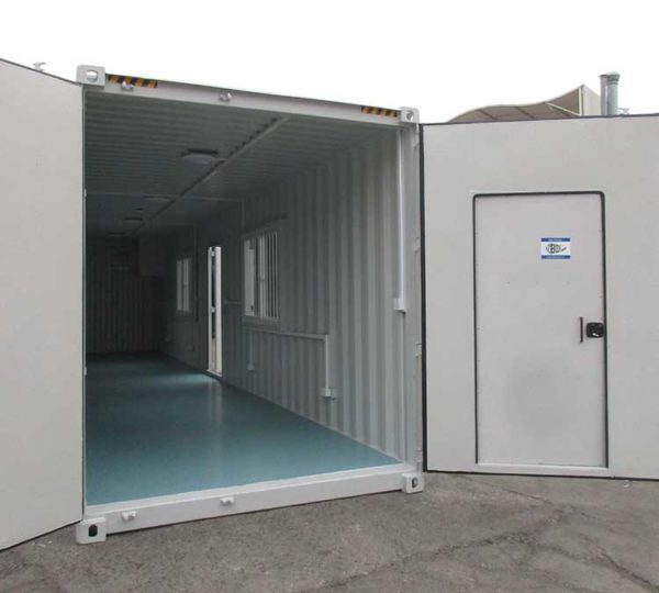 40ft high cube office container doors open
