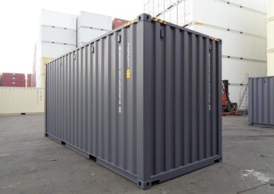 20ft high cube shipping container Grey 7015 Front LS